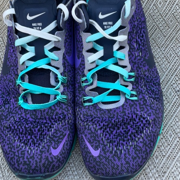 Nike Purple and Teal Women's Sneakers - Picture 2 of 6